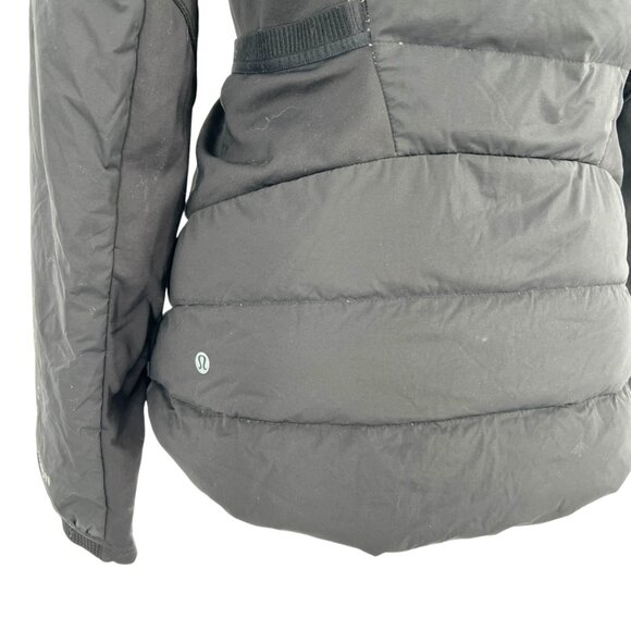 Lululemon Down For It All 700 Down Fill Hooded Running Jacket Black Size 8 - Picture 8 of 16